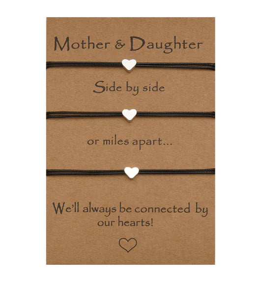 Bracelets Mère-Fille – Ensemble Symbolique en Argent 925