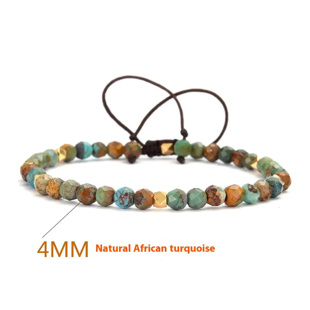 Bracelet Tressé en Turquoise Africaine – Ajustable & Spirituel