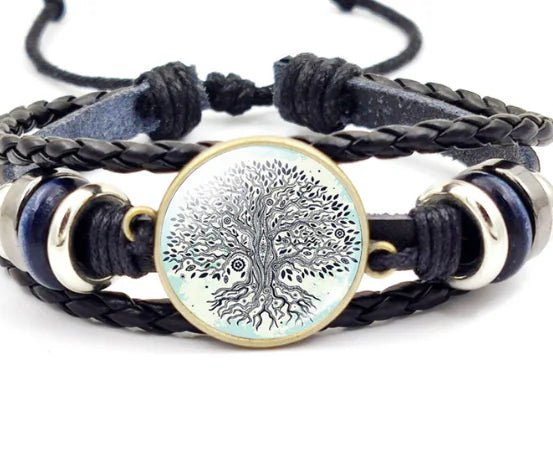 Bracelet Attrape-Rêves Loup – Style Bronze & Corde Noire