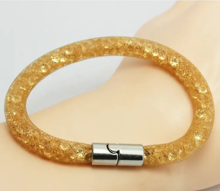 Bracelet Cristal Doré Élégance & Diamants Scintillants