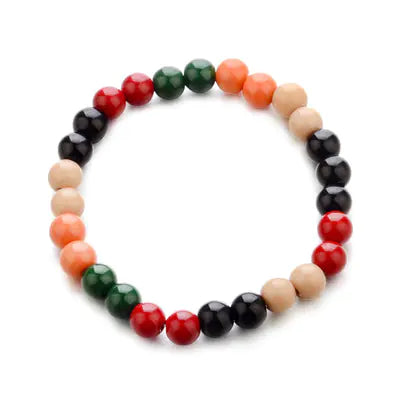 Bracelet de Yoga en Perles Colorées – Style Éthique et Élégant