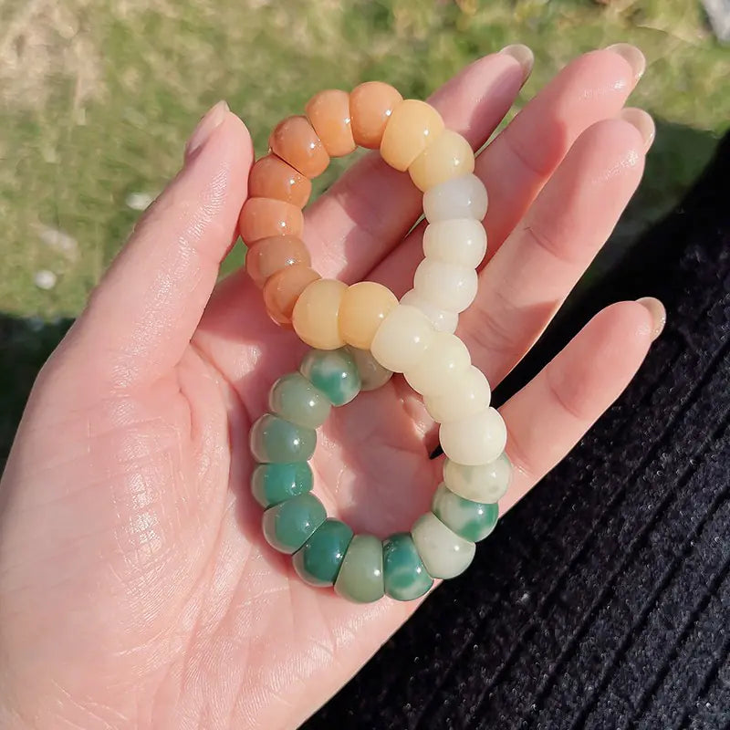 Bracelet à Enfiler de Racine de Bodhi Naturelle pour une Douceur au Toucher