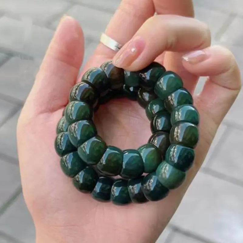 Bracelet à Enfiler de Racine de Bodhi Naturelle pour une Douceur au Toucher