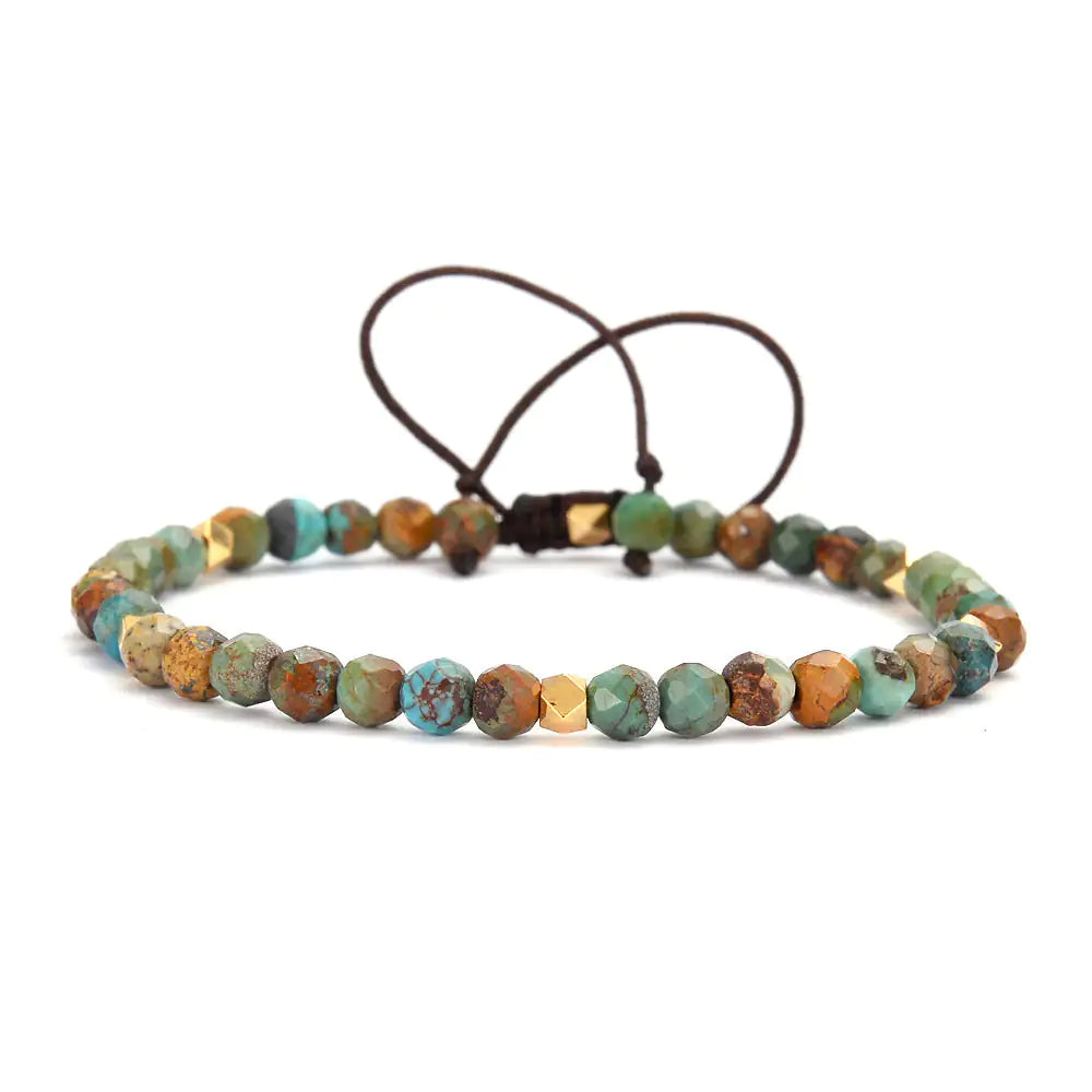 Bracelet Tressé en Turquoise Africaine – Ajustable & Spirituel