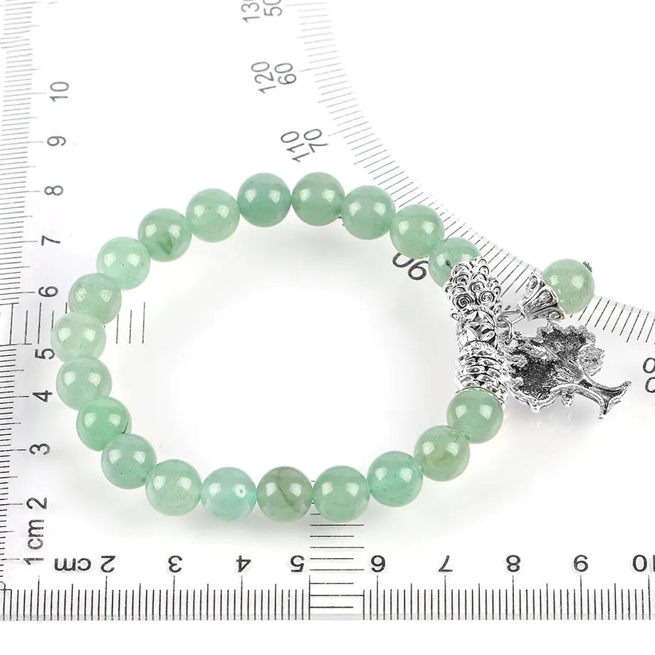 Bracelet Double en Jade Vert & Œil de Tigre Bleu – Sérénité & Protection