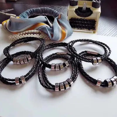 Bracelet personnalisé gravé – acier titane ou or rose