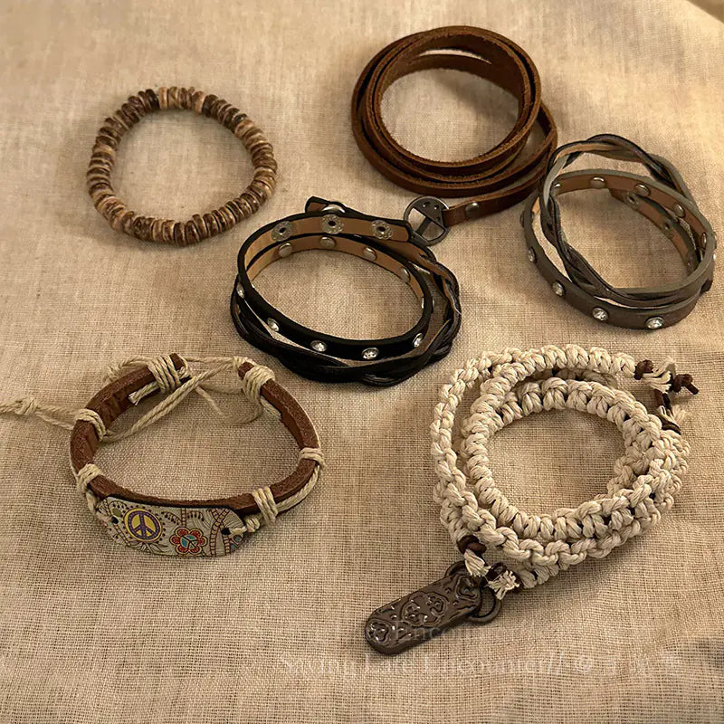 Bracelet Hibou Multicolore en Cuir et Perles – Style Bohème & Énergie Positive