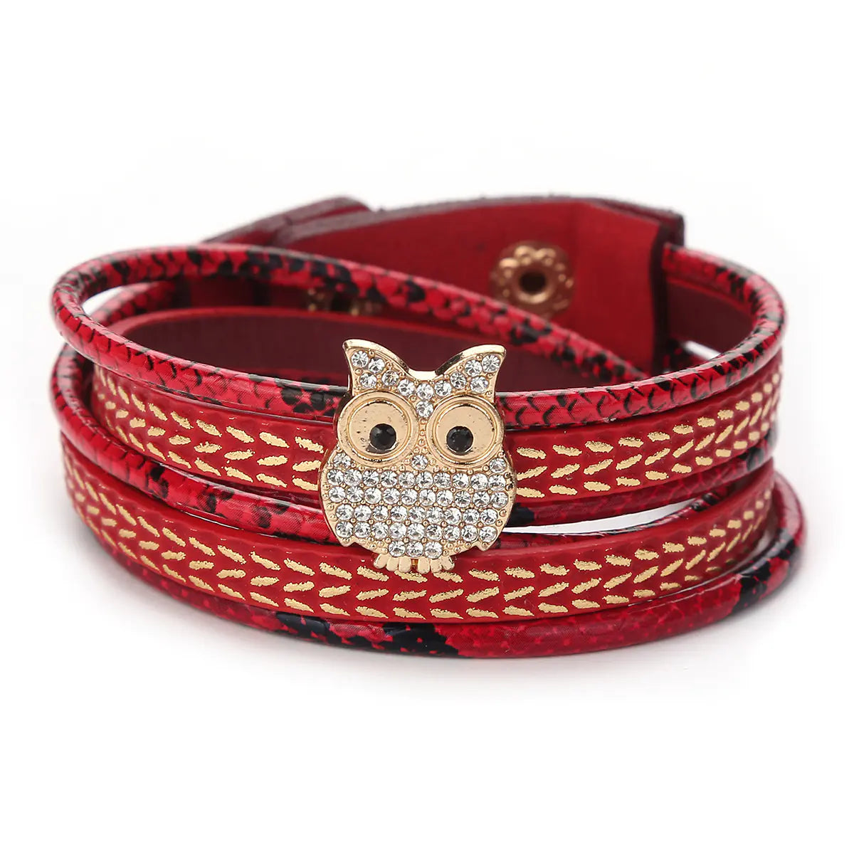 Bracelet Hibou Multicolore en Cuir et Perles – Style Bohème & Énergie Positive